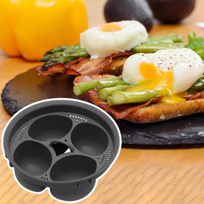 Cuociuova a vapore antiaderente a 4 fori Cuocitore per uova da cucina facile da pulire per uso alimentare per accessori TM5 TM6