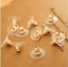100pcs DIY Craft Accessories Silicon Stud Earring Earrings Back Stoppers Ear Post Nuts Jewelry Findings Components Gold and Silv