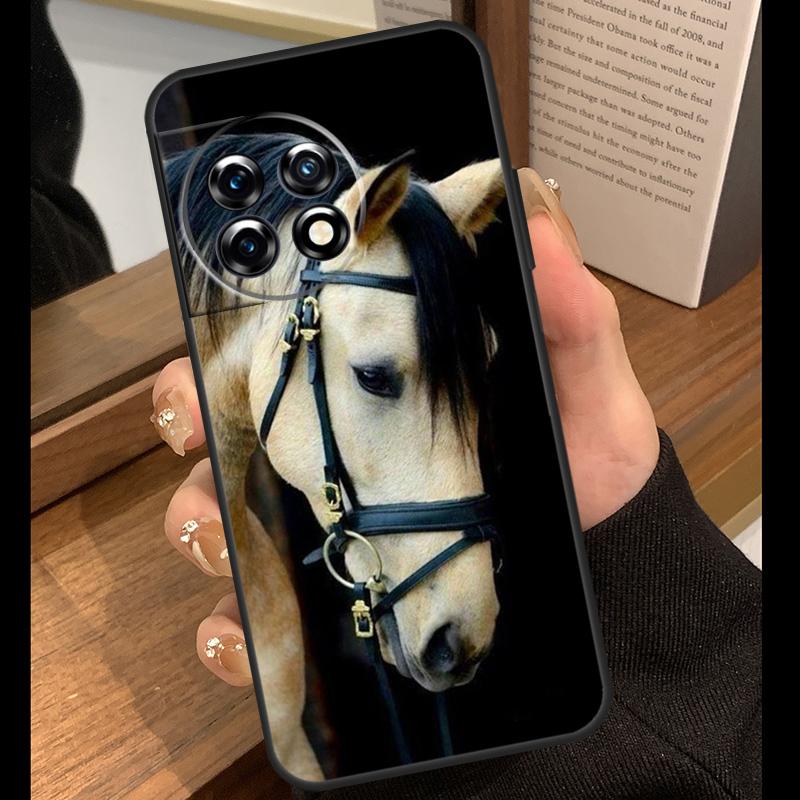 Beautiful Elegant Brown Horses Case For OnePlus 13T 10T 15R 10R 12R 13R 13 12 11 9 10 Pro Nord CE 5 2 3 4 Lite N20 N30 Cover