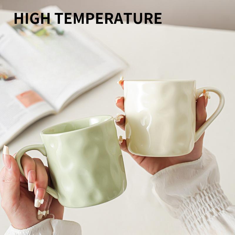 High Value Ceramic Water Cup Cream Wind Couple Cup Girls Creative Breakfast Coffee Cup