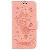 For iPhone 16 Pro Max Wallet Case PU Leather Phone Cover Butterfly Flower Imprint