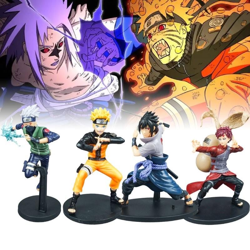 Sasuke Uchiha Naruto Uzumaki Gaara Kakashi Pvc Toy Model Children Christmas Gift