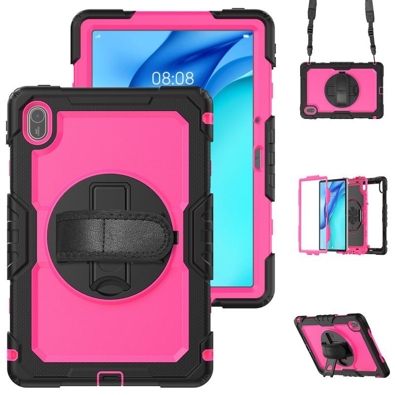 Shockproof Hard Shell Case With Stand Shoulder Strap MatePad SE 11 Tablet Silicone Cover In Multiple Colors