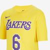 Nike NBA Collaboration T-Shirt Los Angeles Lakers Letter Number Print Sports Short Sleeve Kids Tops Amarillo-Yellow DR0777-728