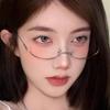 Gafas de montura inferior de media cara de cosplay bidimensional de anime, gafas decorativas de Lolita para hermana mayor real, gafas sexys para fiesta
