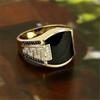 Metal Glossy Rings for Men Geometric Width Signet Square Finger Punk Style Fashion Ring Jewelry Accessories