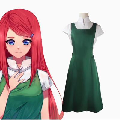 Anime Uzumaki Matka Uzumaki Kushina Cosplay Kostým Halloween Karneval Vánoce Maškarní Párty Šaty Zástěra Mašle Oblek Košile