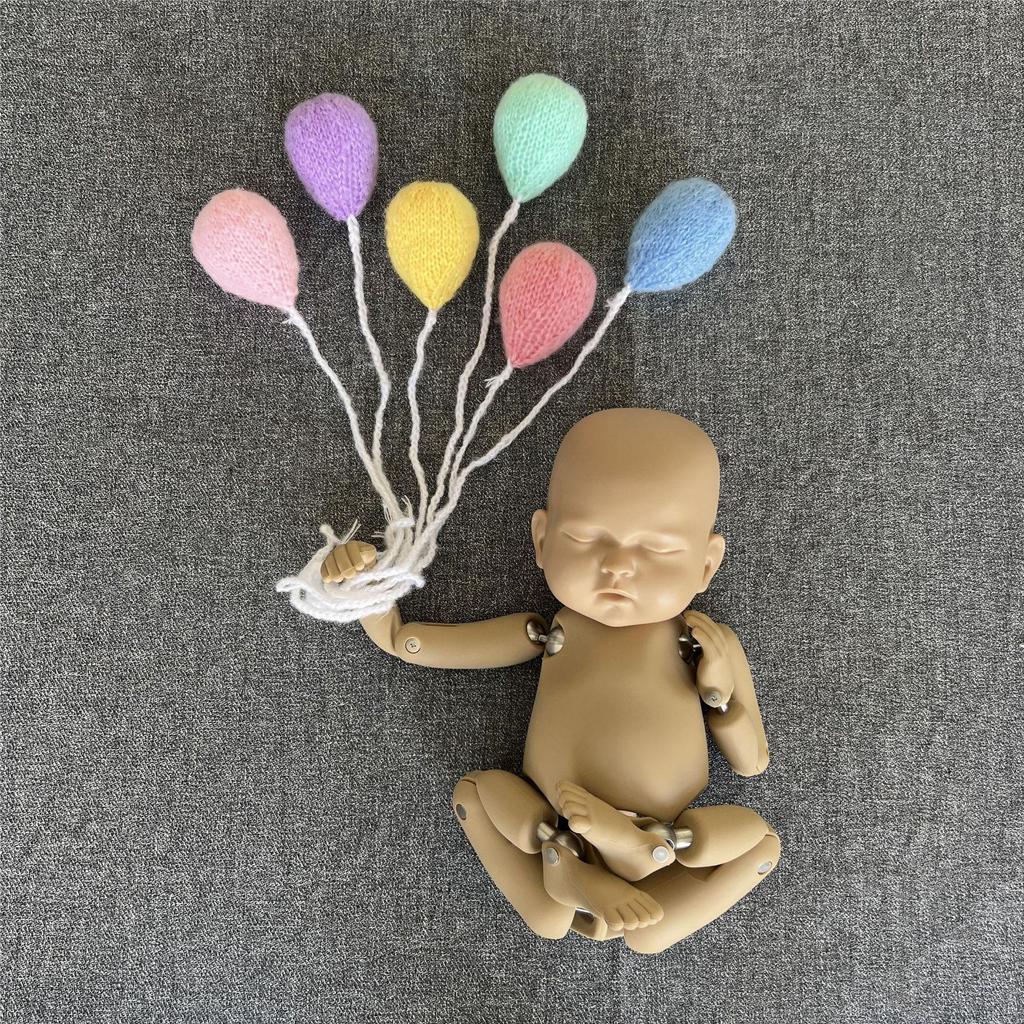 Hand-Knitted Yarn Balloon Props: Colorful Children's Toys & Creative Ornaments