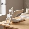 Commemorative Keepsake Gift 3D Printed Yoga Angel Figurine, Decorative Statue, Minimalist Sculpture with Detailed Versatile Interior Ornaments Wings,
