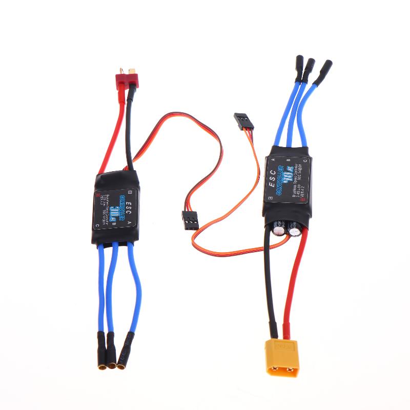 30A 40A Brushless ESC 2 4S Electronic Speed Controller Banana Connectors for RC Car Smooth Throttle Response