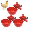 20 PCS Quail Drinker Poultry Water Drinking Cups Pigeon Chicken Fountain Stainless Steel