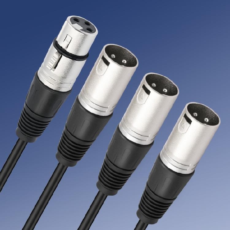3 Output 3Pin Splitter Cable Balanced Connection For Microphone Mixers Interfaces Signal Routing