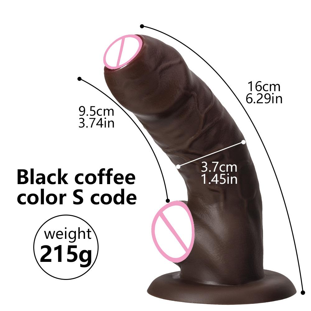 Soft Feeling Realistic Dildo Penis Black Brown Large Glans Simulated Medical Silicone Adult Sex Toy for Women Masturbators 18+