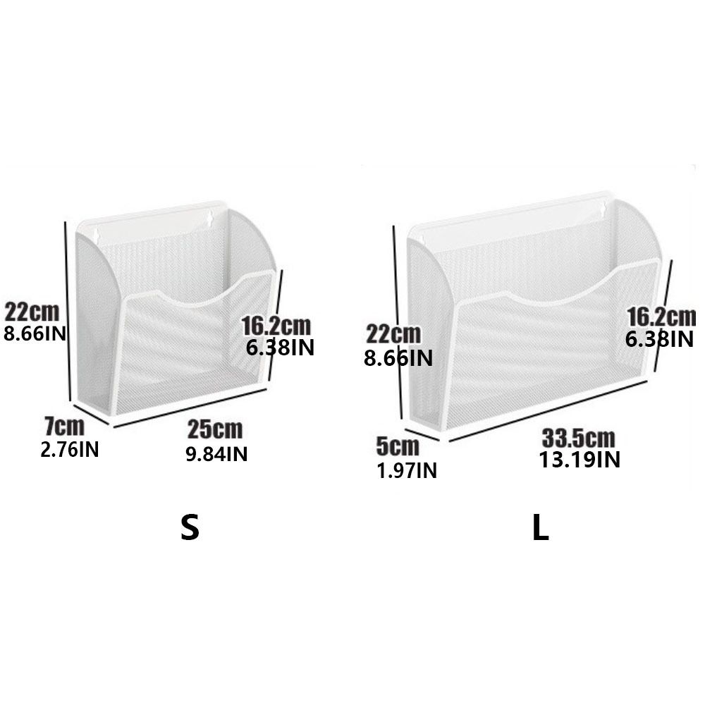 Magnetic Magazine Holder Rack Hanging File Organizer Basket Office