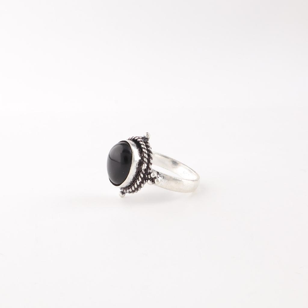 Black Tourmaline Gemstone 925 Sterling Silver Jewelry Handmade Ring For Occasion RR-9-33