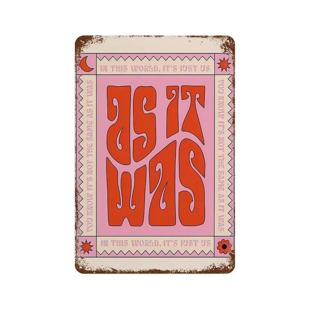 Harris Styles Liedtexte Metal Sings Kunstposter Tageslicht Feine Linie Album Blechschild Musik Sänger Heimbar Wand Moderne Ästhetik