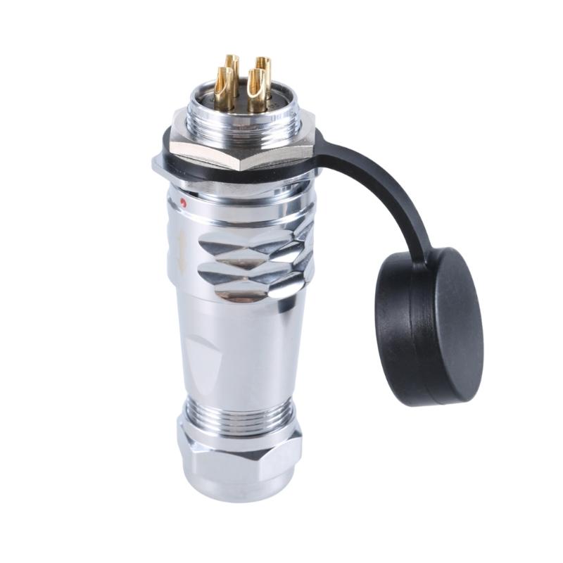 SF2010 Waterproof Industrial Connector SF2012 Female Plug & Male Socket IP67 2Pin to 12Pin For 20mm Panel Mount