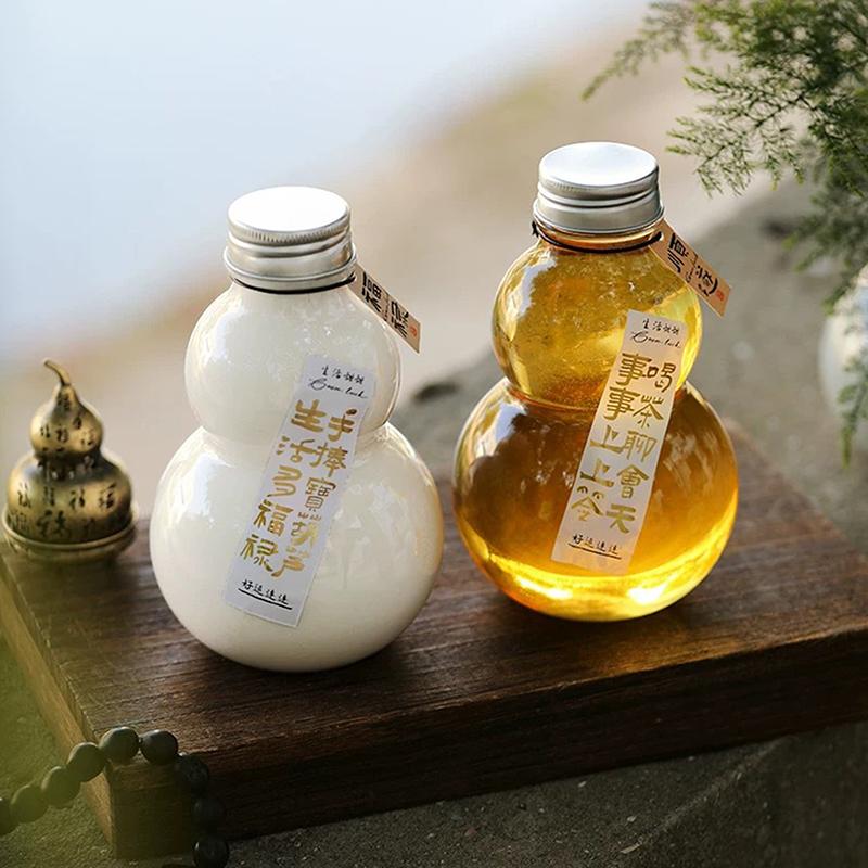 350/500Ml Calabash Shape Water Bottles For Milk Tea Coffee Juice Portable Drinking Cup Home Juicing Beverage Drink Bottle