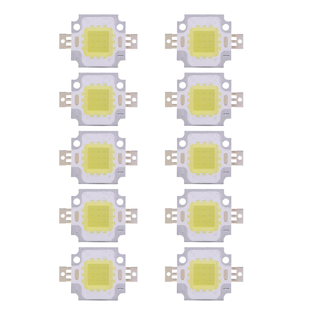 10Pcs 10W LED Warm Cool White SMD Chip COB DC 9‑10V For Lamp Flood Light Bulb Replacement
