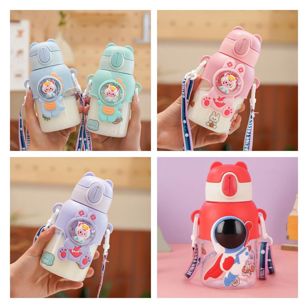 Cute Cartoon Water Bottle For Students With High Capacity And Portable Design