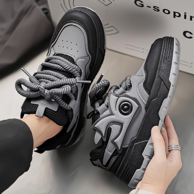 Fashion Street Green Skateboarding Shoes For Man Platform Leather Men's Casual Sneakers Fashion Designer Shoes Men Zapatillas De Hombre