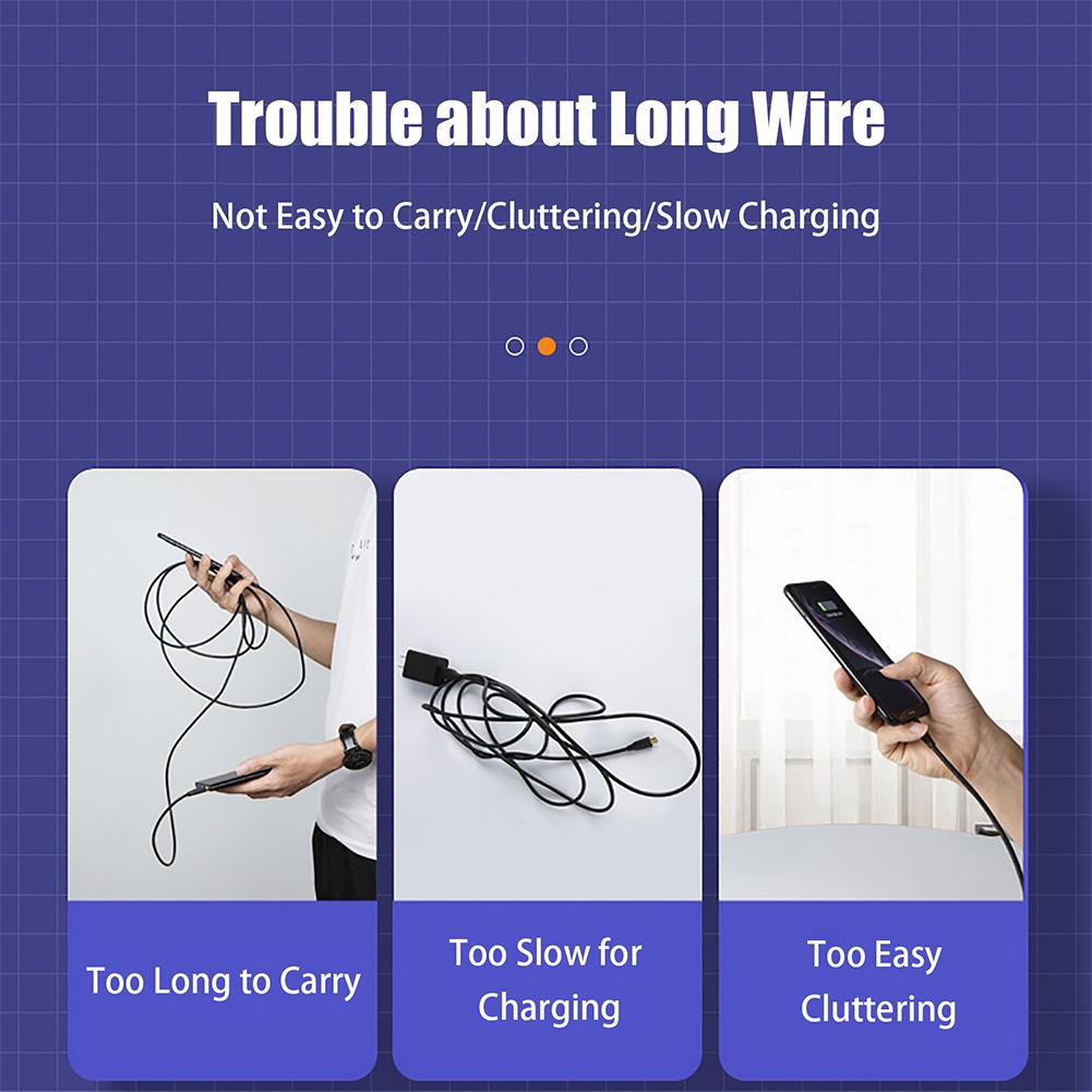 Flexible Data Cable Power-bank Usb3.1 Transmission Fast Charging 10Gbps Short Line