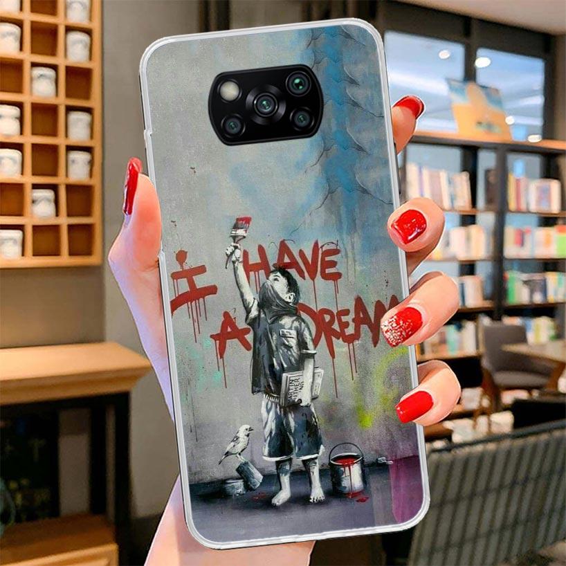 Street Art Banksy Graffiti Cover Phone Case For Xiaomi Poco F7 Ultra X7 X6 X5 Pro M7 Redmi 15C 15 13C 13 12C 12 10C 10 9A 9C 9T