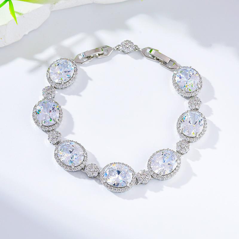 Zircon Bracelet, High-End Bracelet, Light Luxury Design, Jewelry, Colorful Treasure, Purple Accessories.
