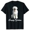 Weißer Englischer Cream Goldener Retriever Einfach Golden T-Shirt Lässige Mode Locker Harajuku Streetwear Sommer Mann Frau T-Shirt