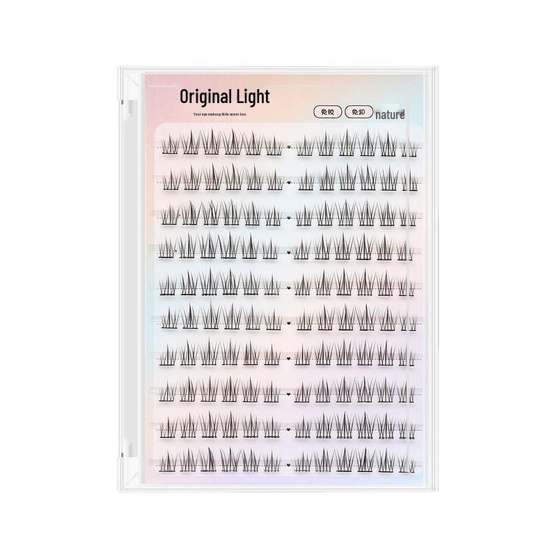 Lazy Sunflower Self-Adhesive False Eyelashes - Glue-Free, Natural Look, Easy 3-Step Application, No Removal Needed