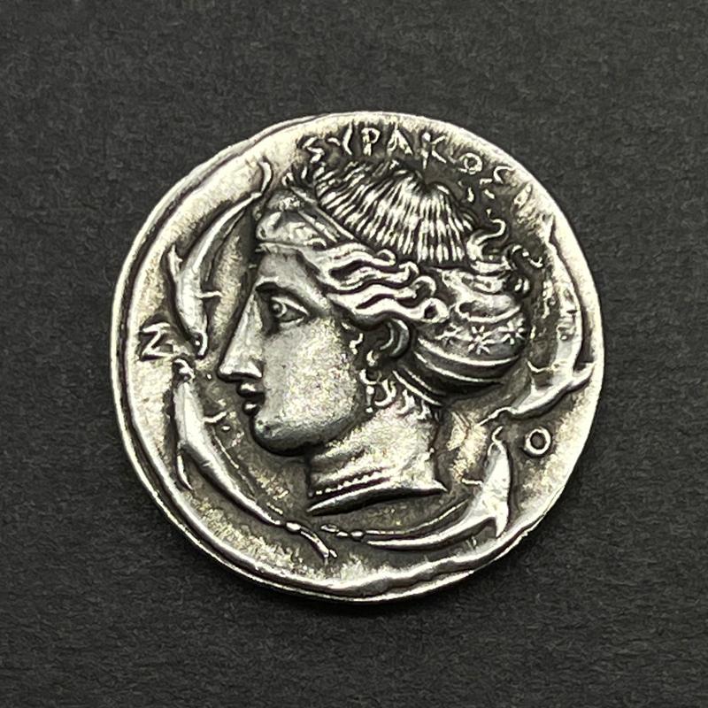 Moon Goddess Diana Greek Artemis Silver Coin Silver Plated Coin Necklace Couple Ancient Coin Pendant Gift coin collection