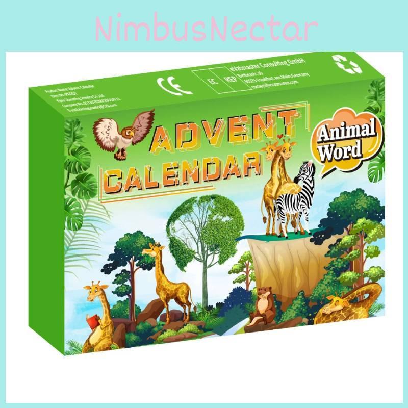 Animal Countdown Calendar Kit With Plastic Toy Figures For Young Adults Holiday Decor