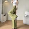 Summer Wide Leg Jeans for Women American Retro Loose Double Buckle Casual Drape Floor Length Pants