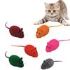 Andiker 3 Stück Katze Maus Spielzeug, Beflockte Quietschende Maus Katzenspielzeug Weiche Kleine Katzenspielzeuge für Wohnungskatzen Interaktives Katzenspielzeug zum Fangen für Katzen und Kätzchen