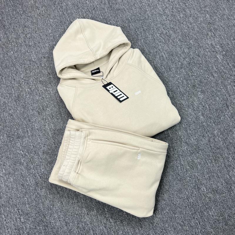 Unisex Embroidered Hooded Sweatshirt & Velvet Sweatpants Hip Hop Set