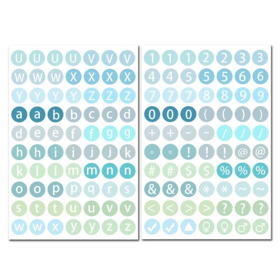 Adesivos Coloridos de Bolinhas com Letras Alfabeto Número Decalques DIY para Scrapbooking Diário Projetos de Artesanato Fácil de Remover Removível Essencial para Planejador Cartão