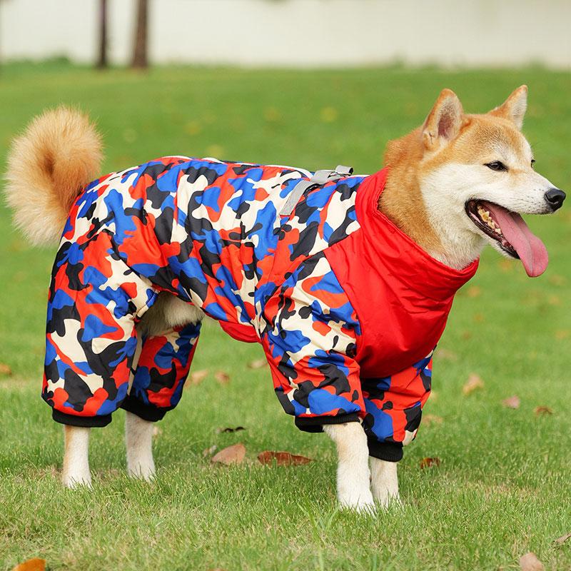 

Зимняя супер теплая куртка, утолщенная хлопковая куртка, водонепроницаемая одежда для собак породы акита, одежда для французских бульдогов маленьких и средних собак XXXL