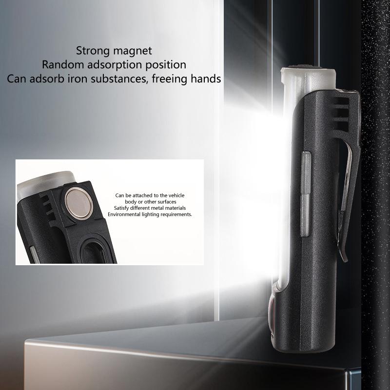 Rechargeable Mini Led Flashlight Worklight Keychain Light Camping Lamp Easy To Carry Multiple Lighting Modes Waterproof Material