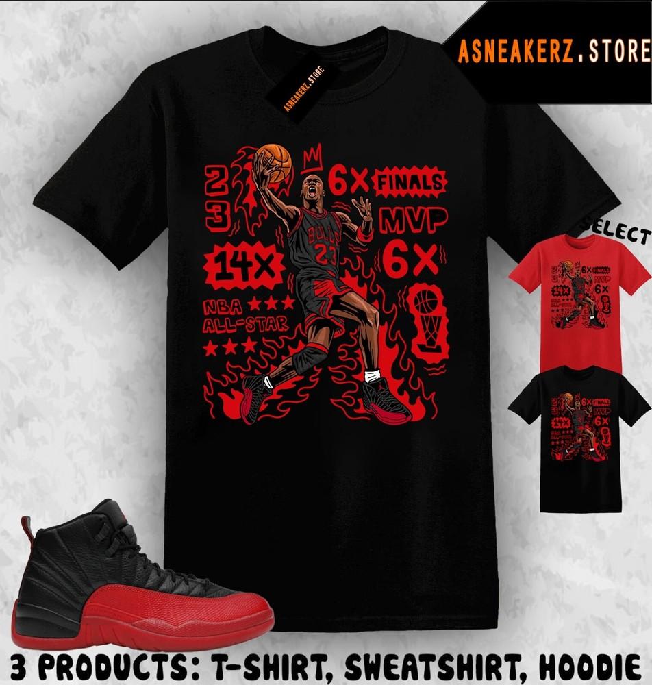 Tee Shirt Matching AJ 12 Flu Game 2025 To Match Sneaker MJ Flair 23 T-Shirt Unisex T-Shirt XL