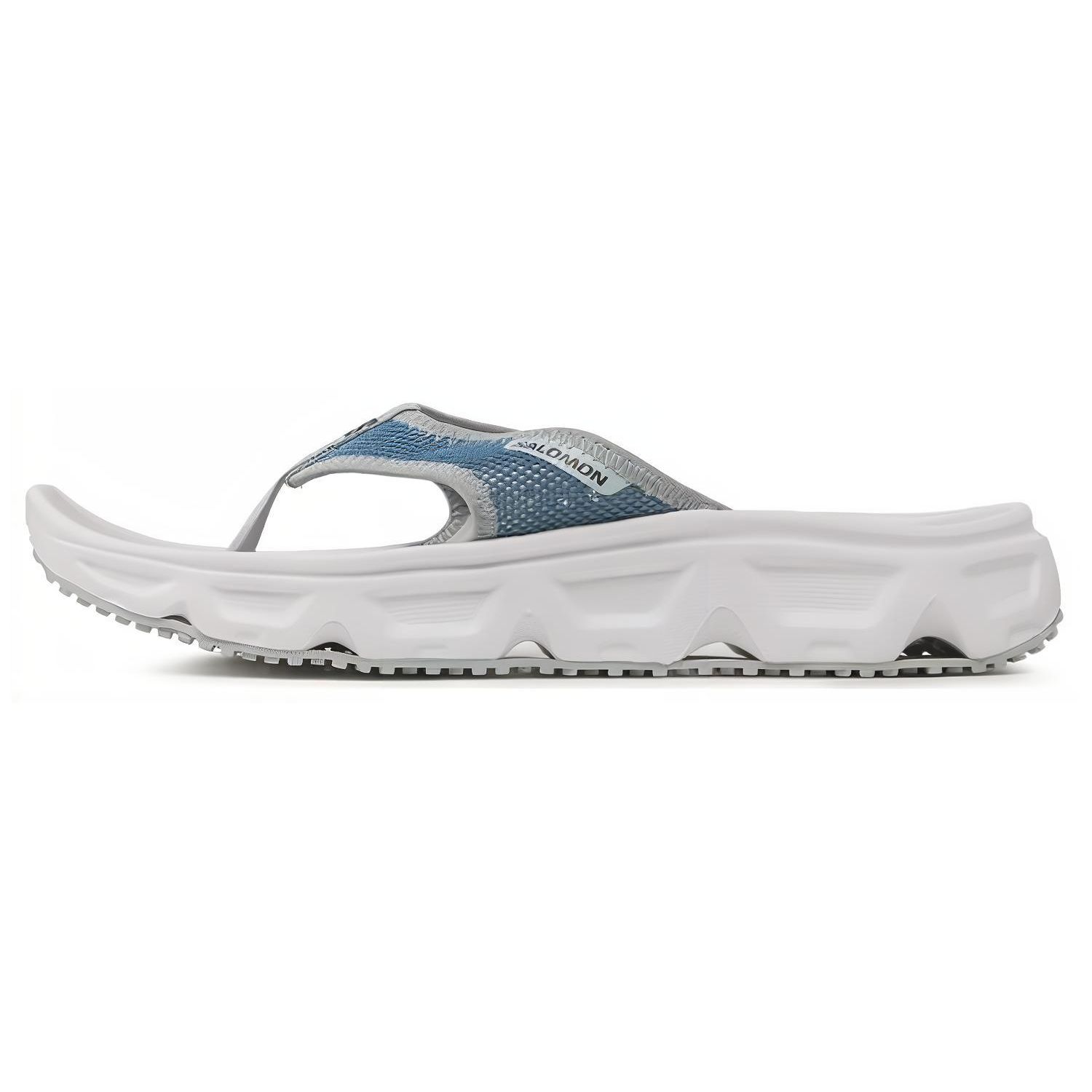 Salomon Reelax Break 6.0 Round Toe Comfortable Composite Sole EVA Non-Slip Flip Flops Men Footwear White Gray L47111100 40⅔