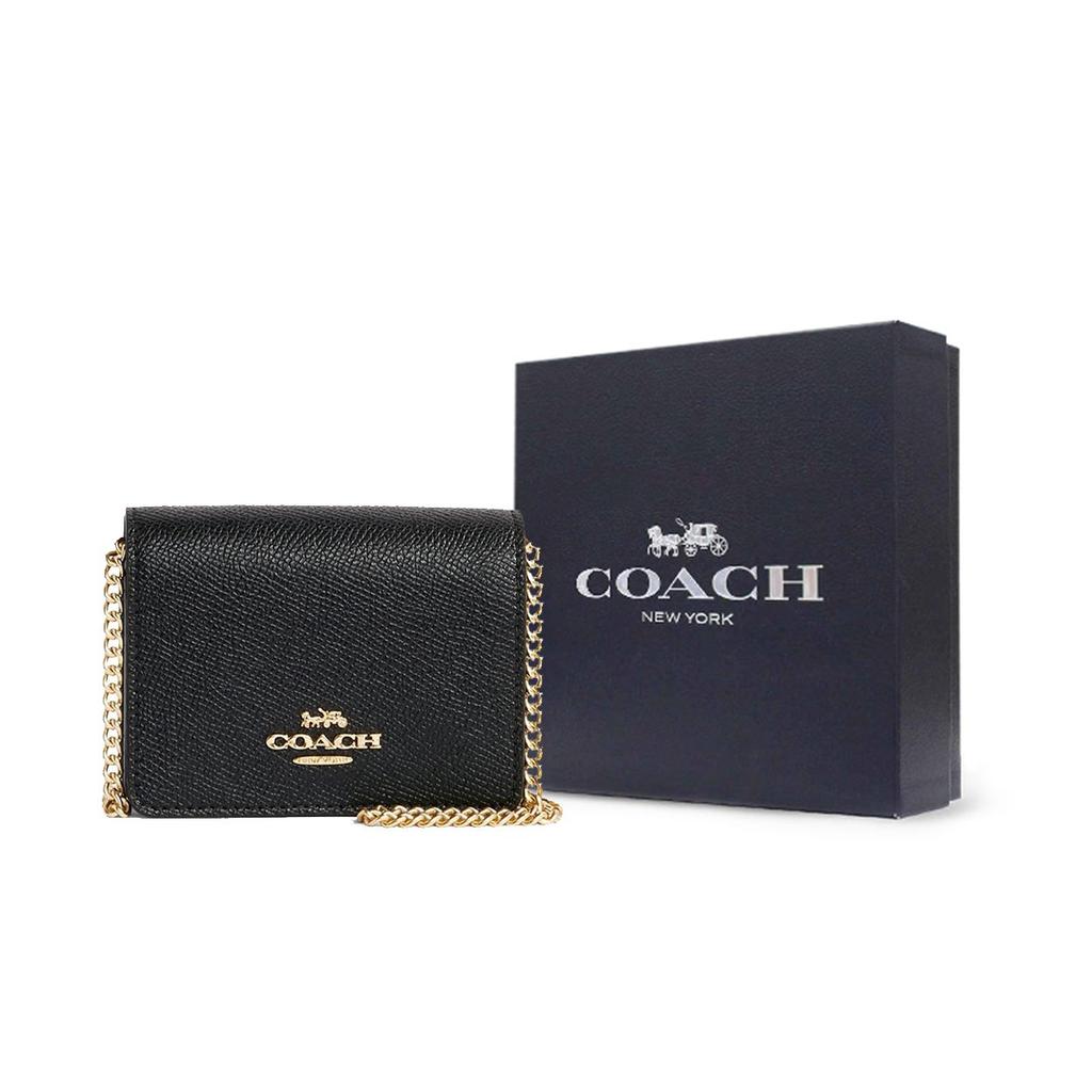 Coach Chain Wallet Series 10 Leather Mini Shoulder Crossbody Bag Women bags Black C0059-IMBLK