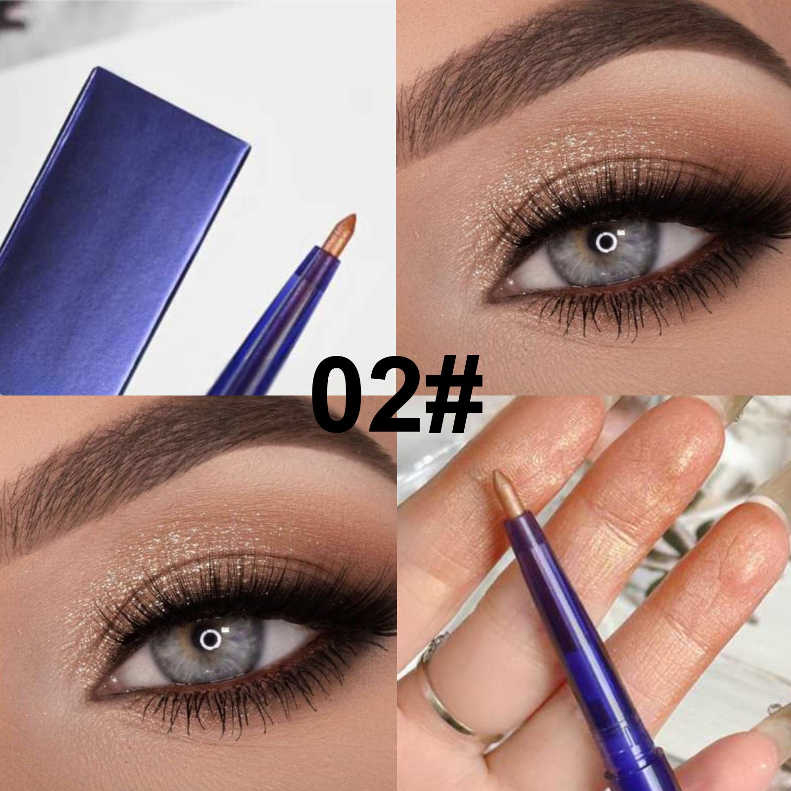 

1PC Waterproof and Sweat-proof Eyeliner Eye Shadow Pen - Long-lasting, Colorful, Rich in Color, Fine Glitter, Bright Eye Makeup