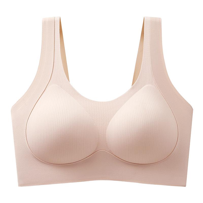 

Latex seamless big chest, small and thin, no steel ring, anti-sagging, closed sub-breasts, gathered thin bra cover m=34/75abc (recommended 45-50kg )