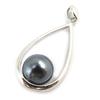 Les Trésors De Lily [M6184] - Silver Pendant 'Perla' Silver Gray (rhodium-plated) - 35x15 Mm