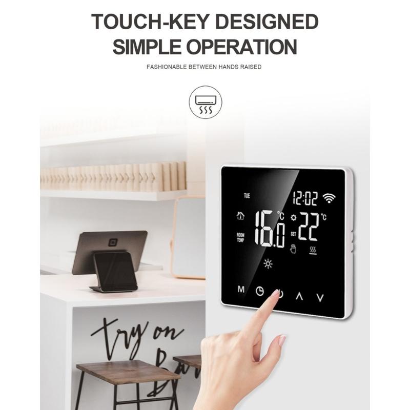 WiFi Thermostat Programmable Electric Underfloor Heating Radiator Thermostat Indoor Constant Temperature Controller LCD
