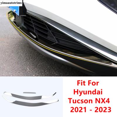 Listwy ozdobne dolnego zderzaka przedniego do samochodu Pokrycie Akcesoria ze stali nierdzewnej Zewnętrzne Dla Hyundai Tucson NX4 -