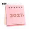 Functional Workstation Memo Pad Mini Desk Calendar 2027, Jan. 2027 to Dec. Standing Flip Small Vertical Desktop Calendar, 12 Monthly Planner