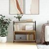 VidaXL Bookcase Sonoma Oak 80x30x78.5cm Engineered Wood and Iron 832794