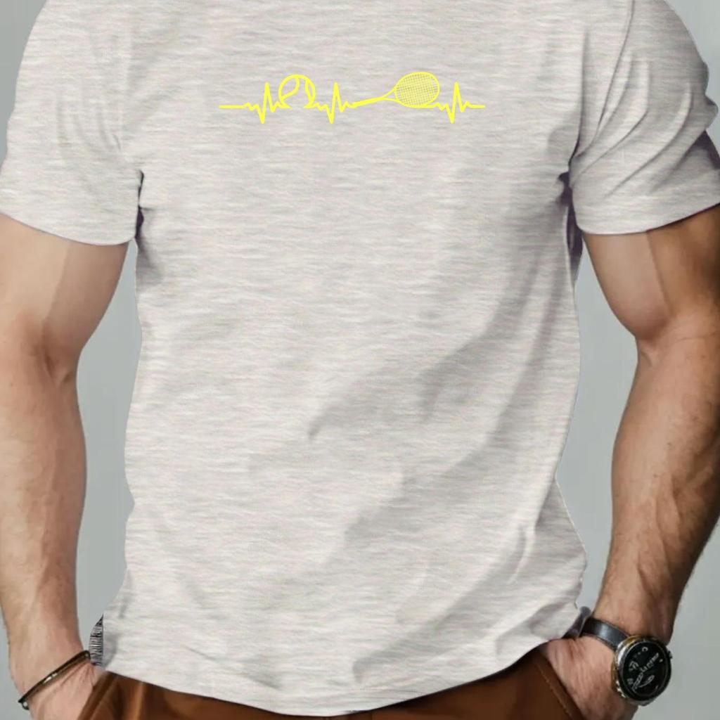 Men's Tennis Graphic T-Shirt Athletic Tee for Tennis Players Fans Casual Outings Breathable Everyday Top Clotihing