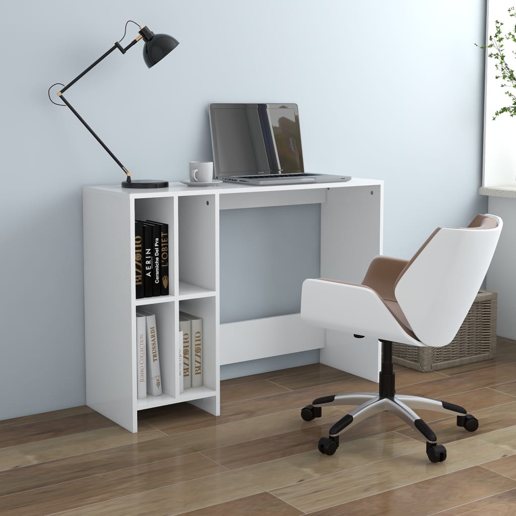 Vidaxl Biurko Pod Laptopa Białe 102,5X35X75 Cm Materiał Drewnopochodny